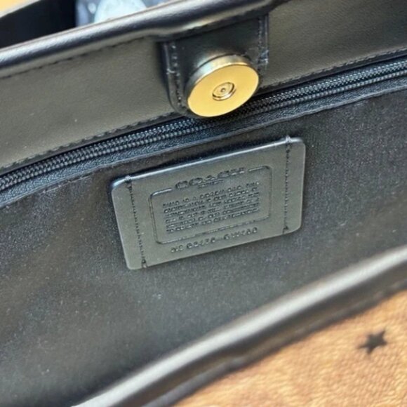 NWT Coach City Tote In Signature Canvas With Halloween Print CW450 - Picture 5 of 6